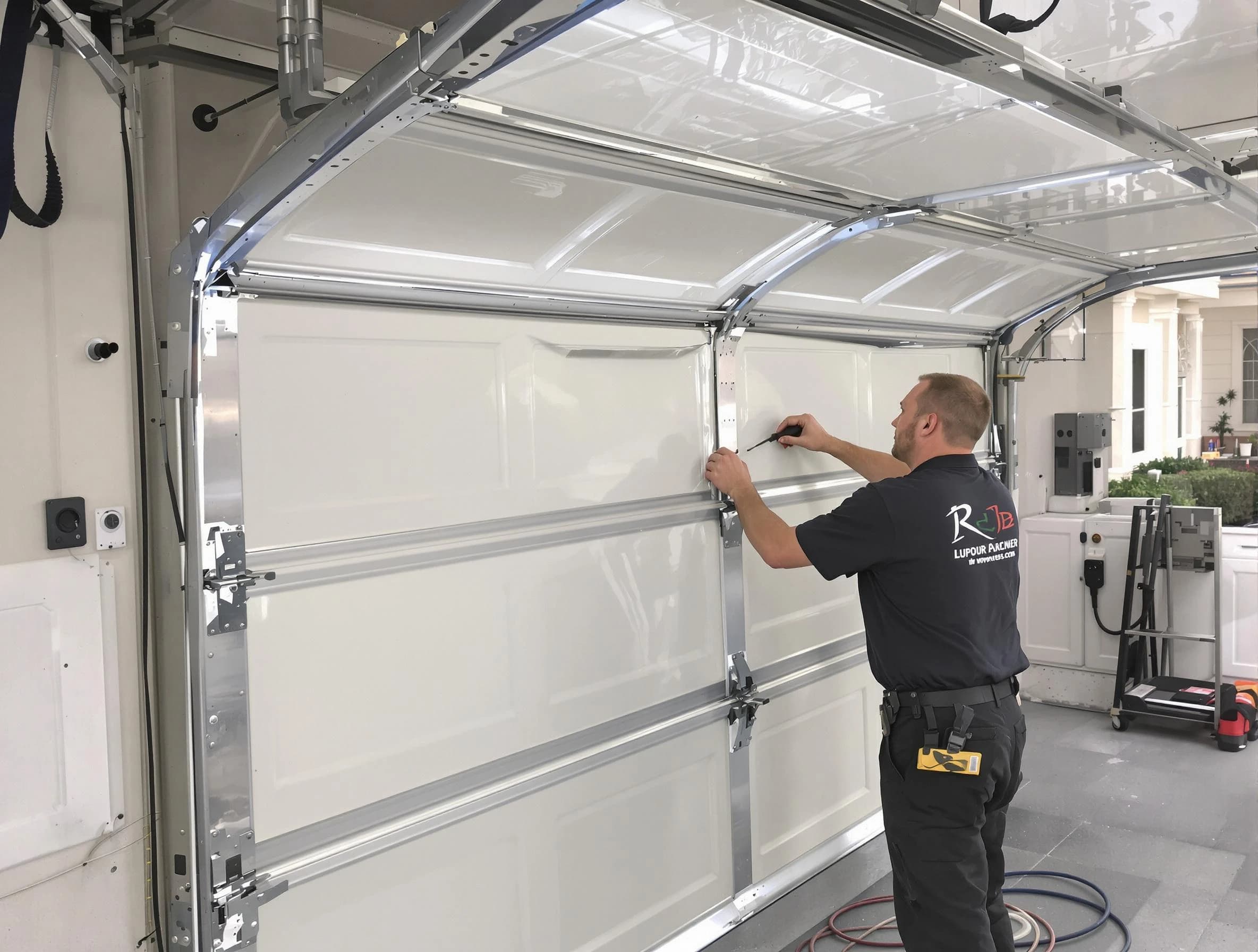 Gresham Park Garage Door Repair professional performing panel repair in Gresham Park