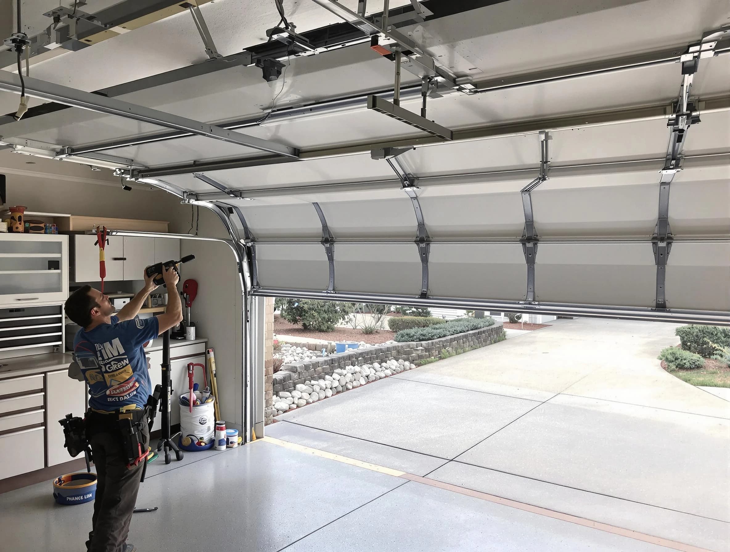 Garage door track repair service by Gresham Park Garage Door Repair in Gresham Park