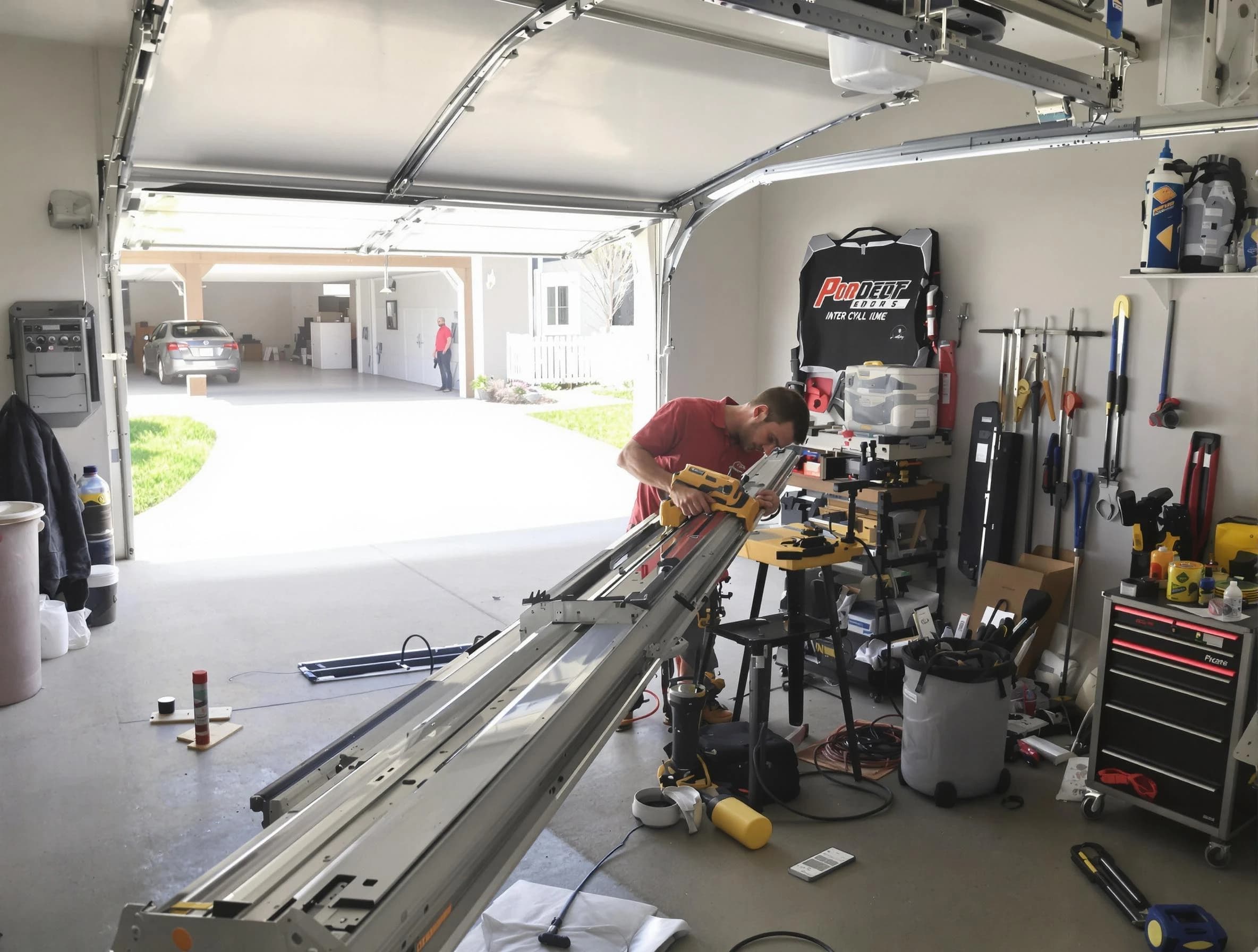 Gresham Park Garage Door Repair expert performing track repair in Gresham Park
