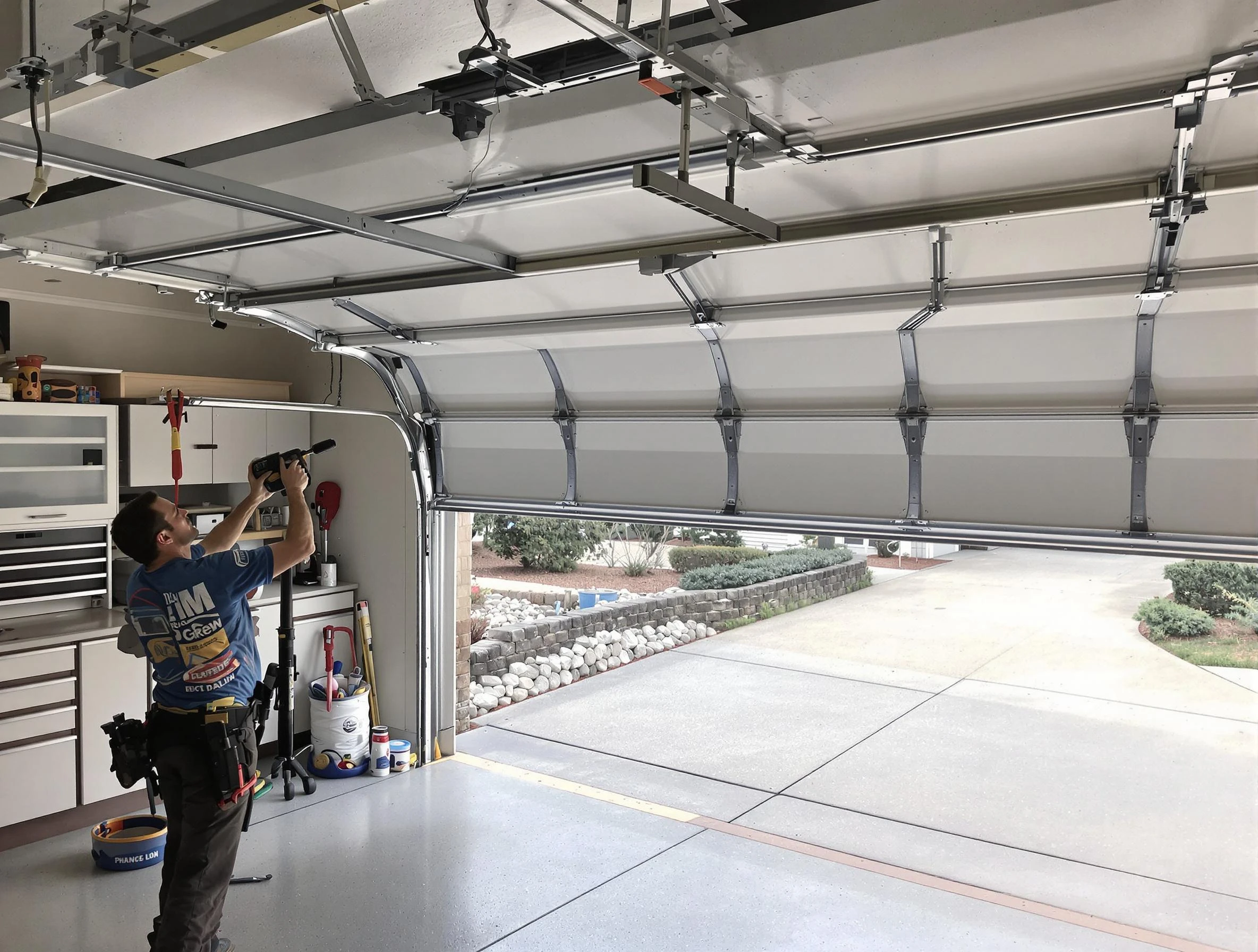 Garage door track repair service by Gresham Park Garage Door Repair in Gresham Park
